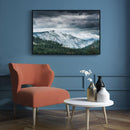 Sneeuw bos gebergte poster